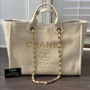 Chanel Deauville large size in cream